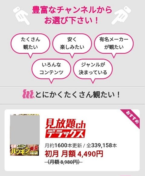 FANZA見放題chデラックス 半額