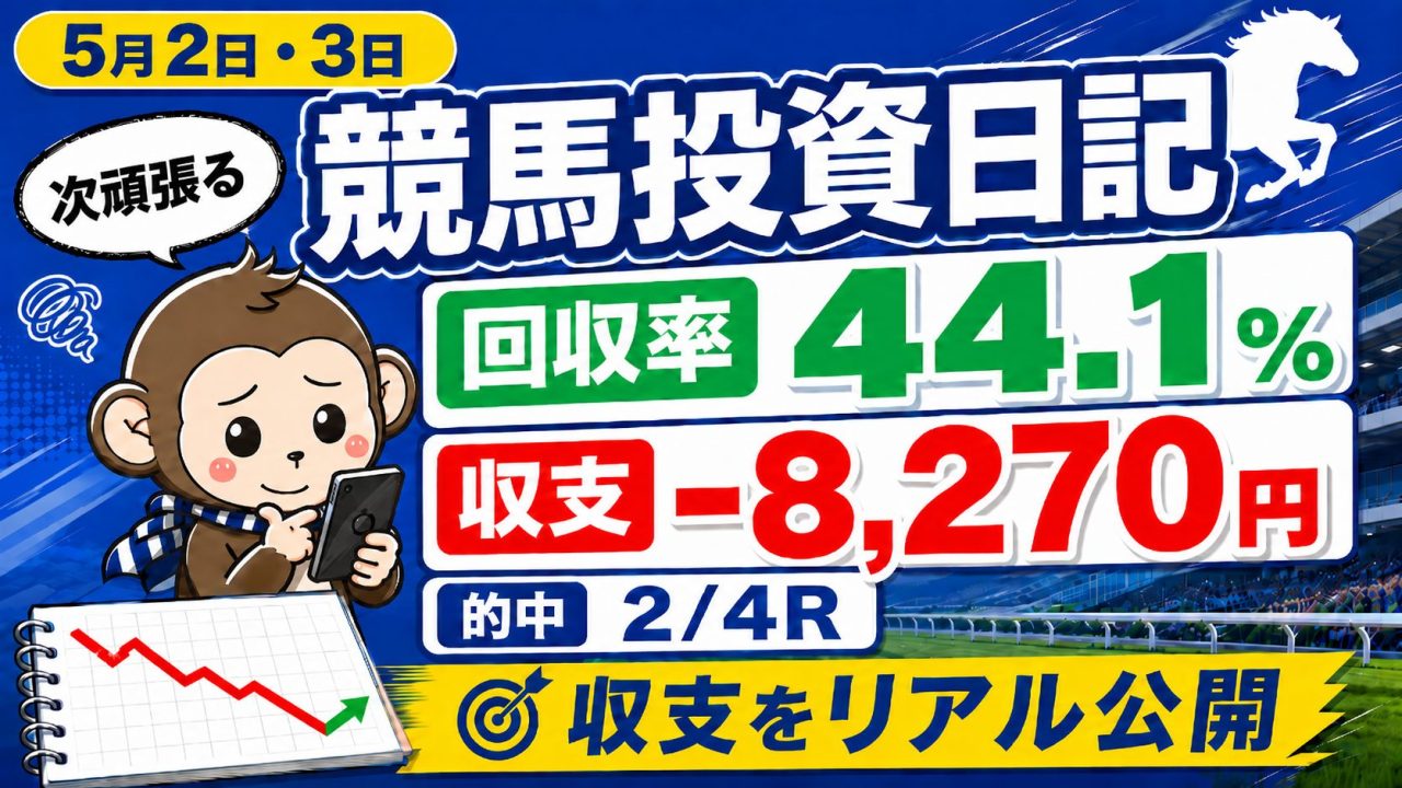 5月2日・3日の競馬投資日記サムネイル
